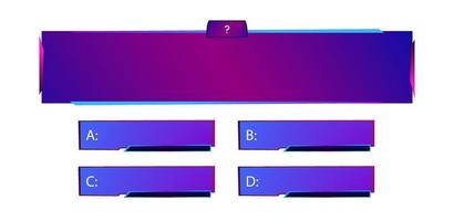 Vector template question and answers neon style