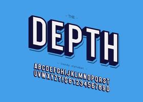 Vector depth font