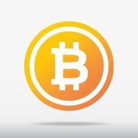 Vector bitcoin logo colorful style for  block chain, finance company