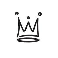 Vector crown symbol hand draw style