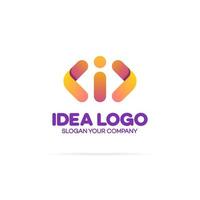 logotipo de idea aislado sobre fondo blanco vector