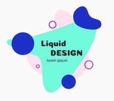 Liquid banner flat style vector