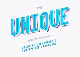 Vector bold unique font modern typography