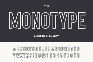 Monotype modern alphabet vector