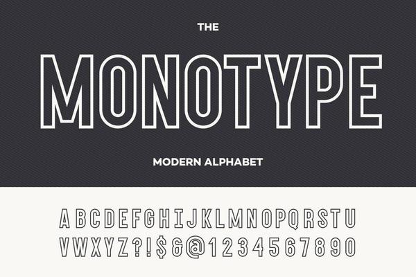 Monotype modern alphabet