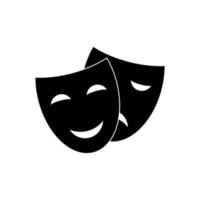 theater mask vector icon