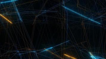 Abstract wireframe stile fractal light ray motion background.