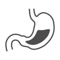 Human stomach isolated icon. vector