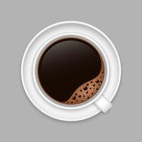 taza de café realista vector