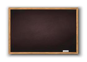 Blackboard with wooden frame vector