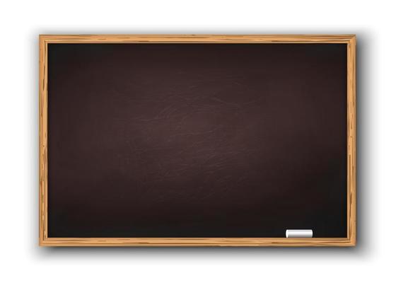 Blackboard with wooden frame