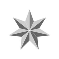 3d beveled star vector