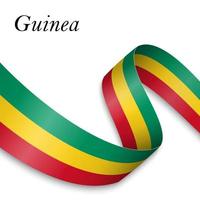 Waving ribbon or banner with flag vector