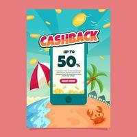 Cash Back Poster Template vector