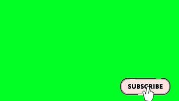 animación de botón de material de archivo de suscriptores de youtube en pantalla verde video