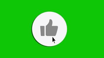 YouTube animierte „Gefällt mir“-Schaltfläche Greenscreen-Videoclip kostenloser Download video