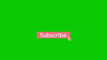 Animated pink subscribe button royalty free stock video footage