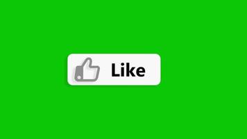 Animated like button green screen video clip free download