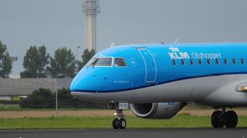 Airplane of KLM Cityhopper landing video