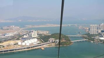 Cable car with Scenic Hill in background, Hong Kong video