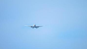 Airplane approaching over ocean video