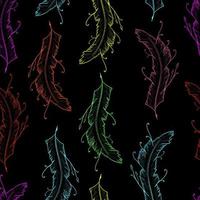 Seamless background with feather pattern vector