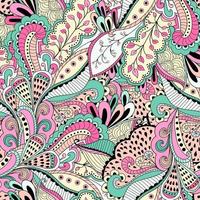Seamless background with abstract flowers vector