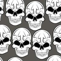 Seamless pattern with skulls vector