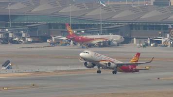 hong kong airlines airbus a320 vertrek uit hong kong video