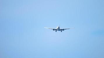 Airplane approaching over ocean video