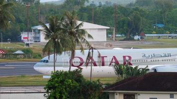 Airplane taxiing after landing video