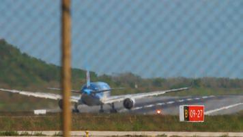 Airplane rotating at Phuket Airport video