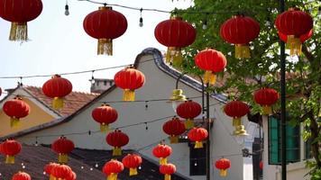 Group of red lantern decoration video