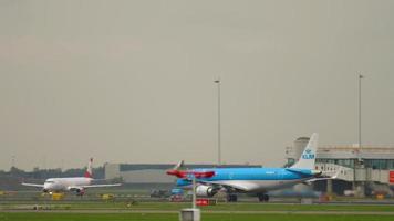 Airplane of KLM takes off video