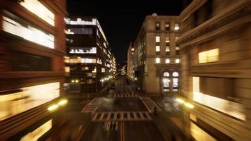 bella vista hyperlapse drone aerea della città moderna urbana video