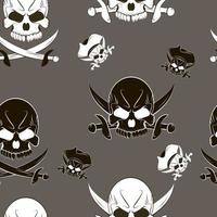 Seamless pattern with skulls vector