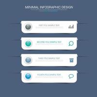 plantilla de infografía empresarial con icono, ilustración de diseño vectorial vector