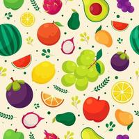 Tropical Fruits Seamless Pattern vector