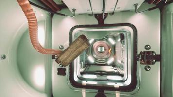 old fuel canister floating in internation space station video