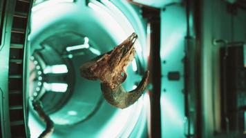 skallen av död bagge i den internationella rymdstationen video