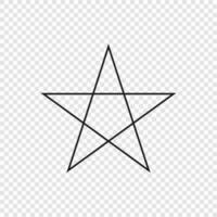 estrella clásica de 5 puntas vector