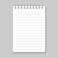 Realistic spiral notebook mockup vector