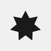 estrella clásica de 7 puntas vector