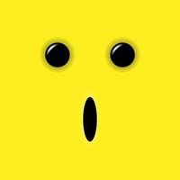 smile emoticon on yellow background vector