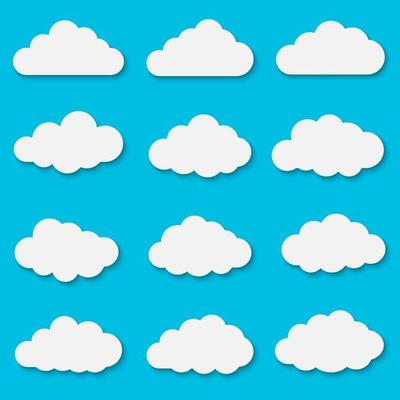 cut out paper clouds