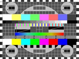 Television test card or pattern vector