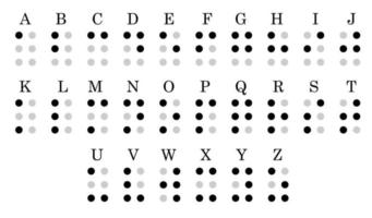 Braille is a tactile writing system. vector