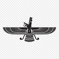 símbolo del zoroastrismo aislado vector