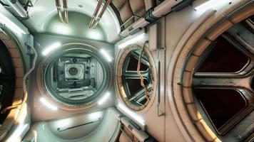 interior of futuristic internation space station video