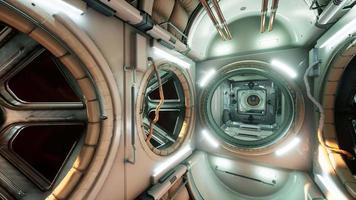 interior da estação espacial futurista internacional